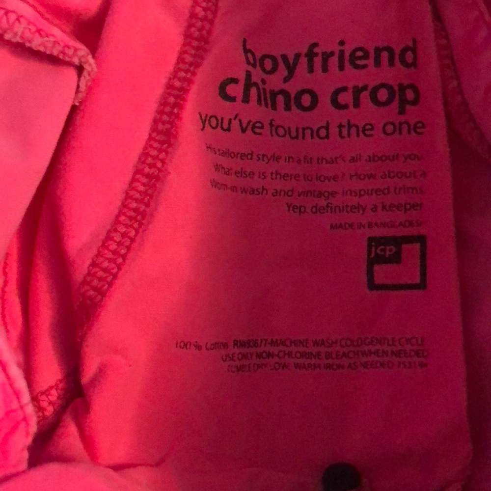Boyfriend Chino Cotton Crop Pants - Picture 5 of 5